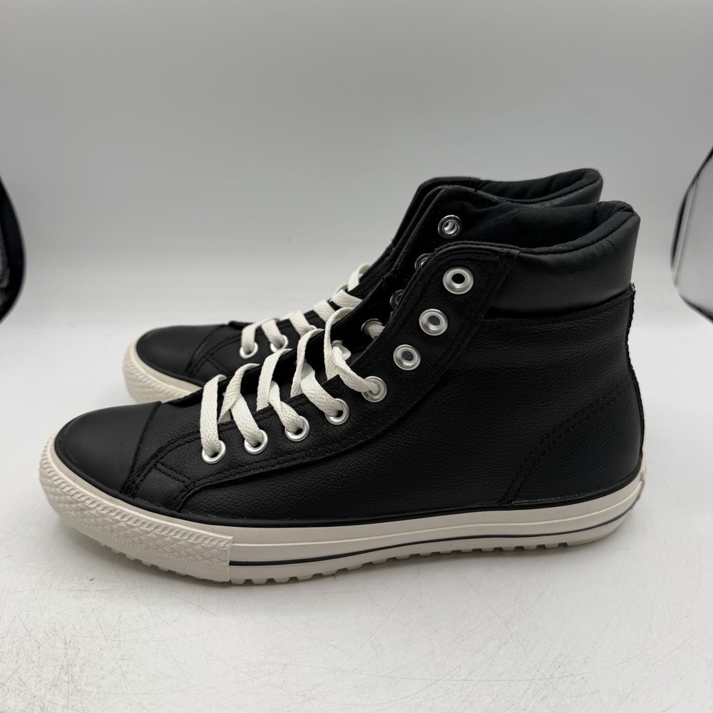Converse CTAS High Top Sneaker Boots Mens 7.5 Womens 9.5 Black Leather 149387C - Picture 5 of 10